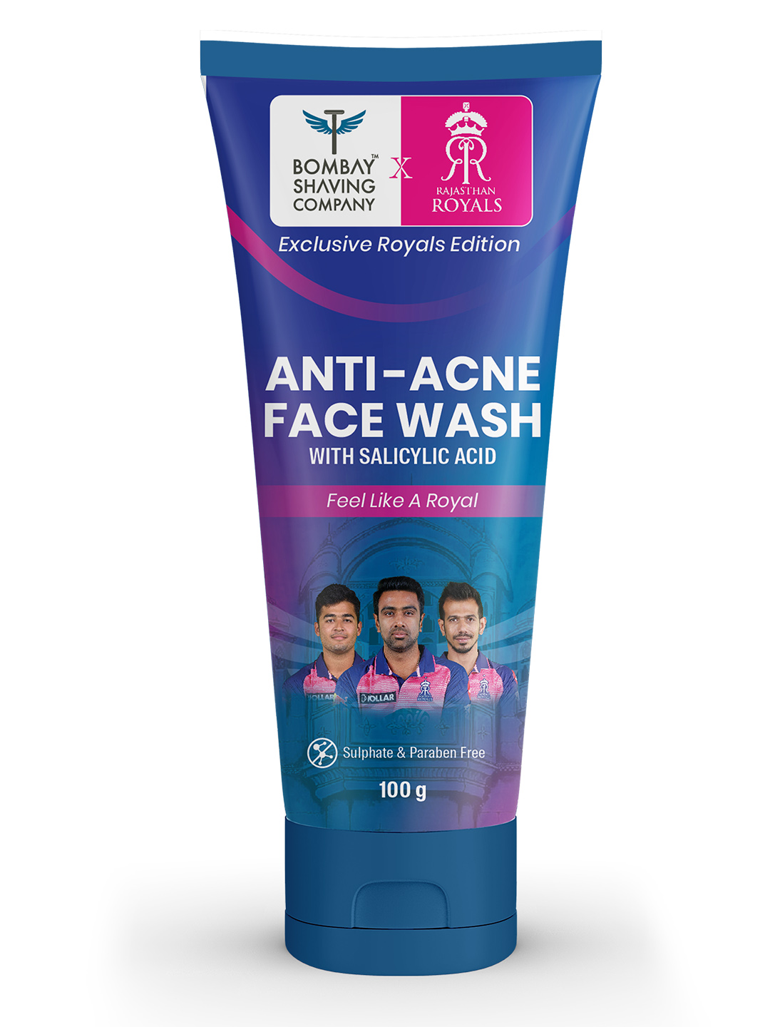 Rajasthan Royals Anti-Acne Face Cleanser, With Salyclic Acid For Oily Skin, 100G | Paraben, Sls, Sles Free Face Wash  (1 (1)